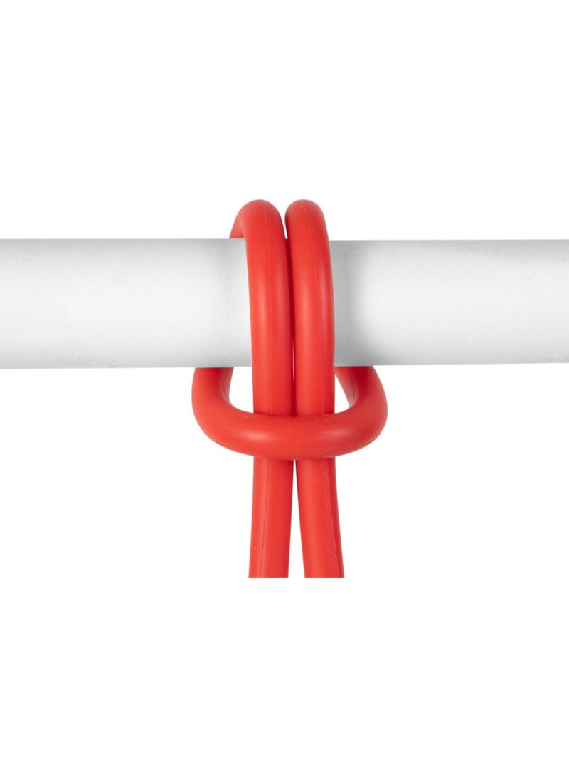 Fatboy ضوء فاتبوي بوليكي المعلق | ضوء LED قابل لإعادة الشحن عبر اتصال USB | إضاءة محمولة | 3 أوضاع سطوع | مقاوم للماء IP55 | حلقة تعليق بطول 100 سم، ضوء بطول 20 سم | أحمر - Image 4